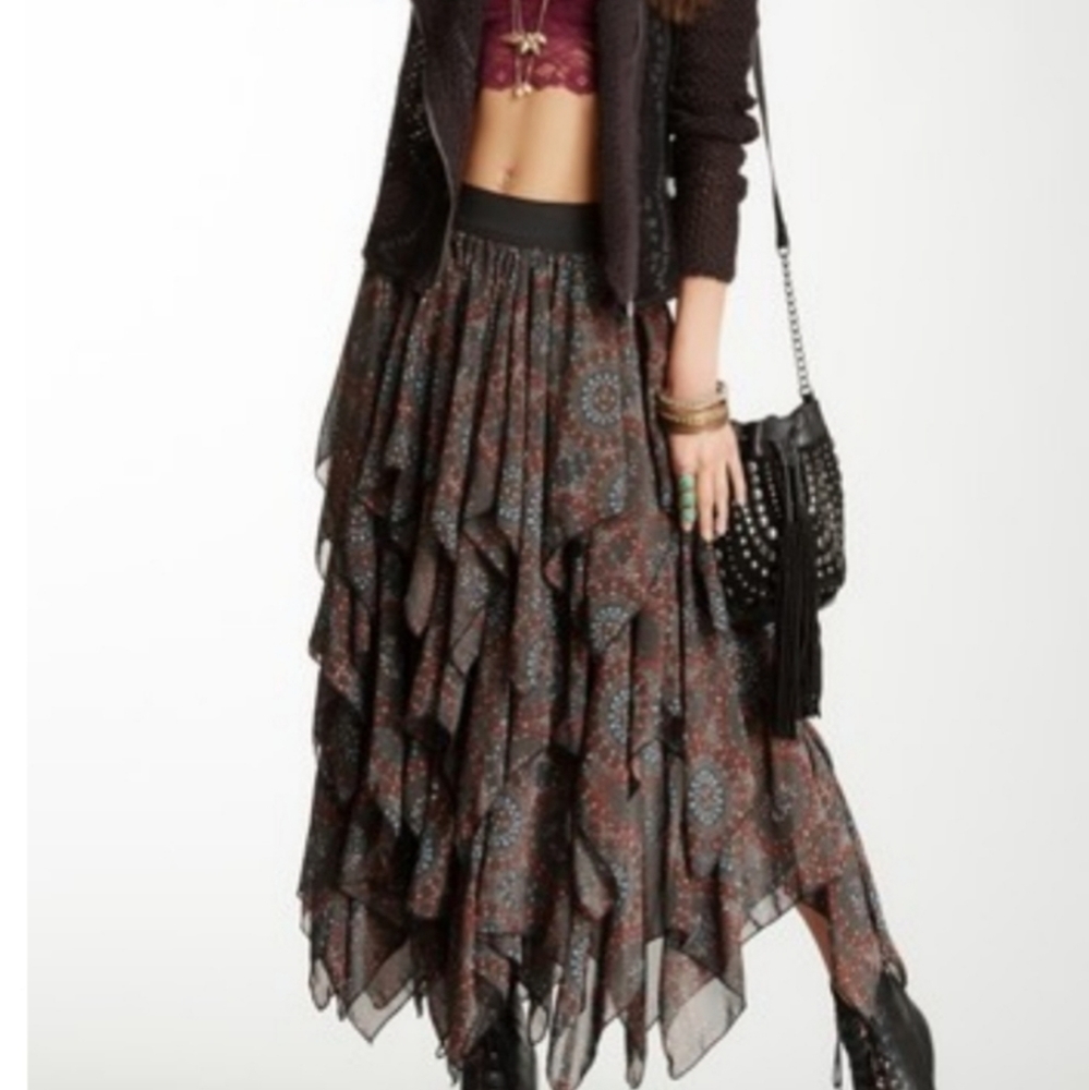 Free People Georgette Printed Tutu Skirt